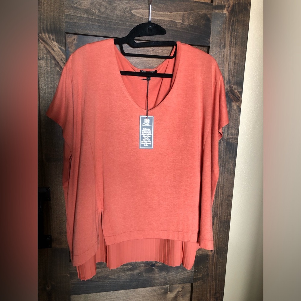 Soft knit layered look top by Diane Gilman